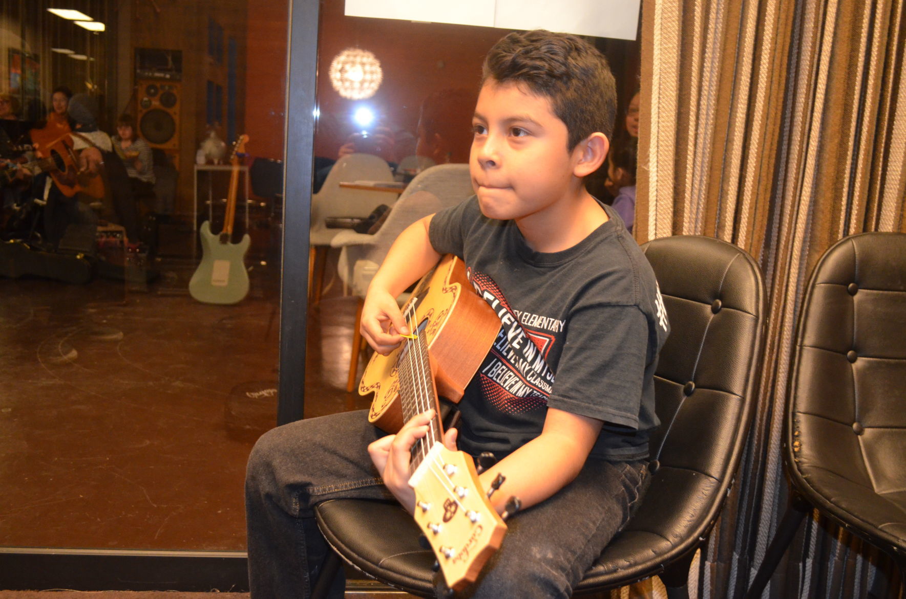 Budding musician Jose Juarez
